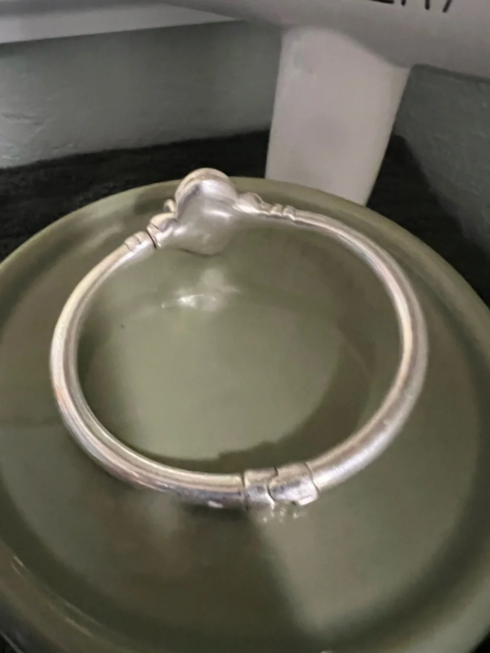 Artisan Silver Rose Hinge Bracelet #JW6